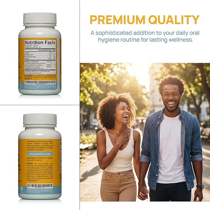 Oral Harmony Oral Probiotic Chewable Tablets – Sugar-Free Mint Flavor with Prebiotic Inulin – Daily Oral Microbiome &amp Fresh Breath Support – Chewable Oral Care Tablets – 30 Tablets