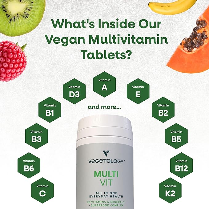 MultiVitamin Supplement Vegan Multivitamins 26 Vitamin &amp Minerals for Metabolic &amp Immune Support – Multivitamin for Women &amp Men (3 Pack)