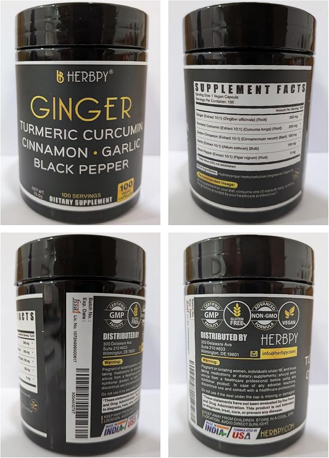 Bundle 7in1 Turmeric Curcumin Supplement &amp 5in1 Ginger Supplement
