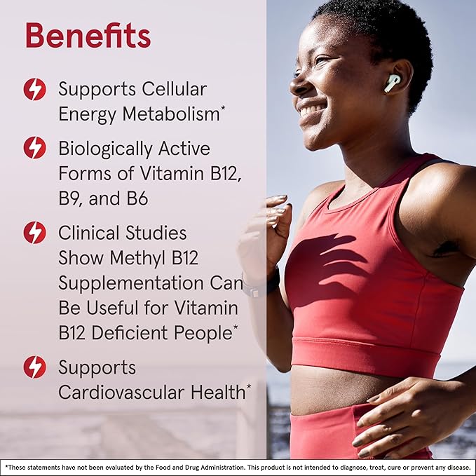 Jarrow Formulas Methyl B-12 &amp Methyl Folate Bioactive Vitamin B9 and Vitamin B12 Supplement Supports Cellular Energy Production Healthy Brain Function &amp Metabolism 60 Chewable Tablets 60