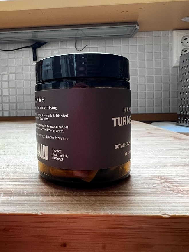 Hanah Turmeric+ with Black Pepper - Antioxidant Digestive Support - 60 Capsules