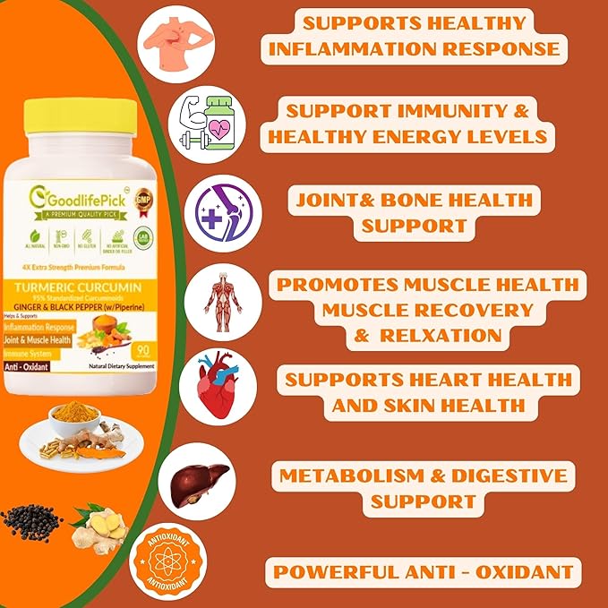 Turmeric Curcumin &amp Moringa Pack of 2. Turmeric with Ginger 95% Standardized Curcuminoids &amp Black Pepper + Pure Moringa Oleifera 90 + 90 Capsules. All Natural Non-GMO Vegan No Filler No S