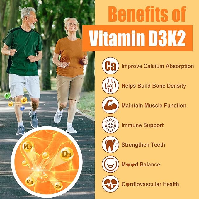 2Pack Vegan Vitamin D3 5000IU K2 Gummies+ 2Pack Berberine Supplement 1500mg Gummies