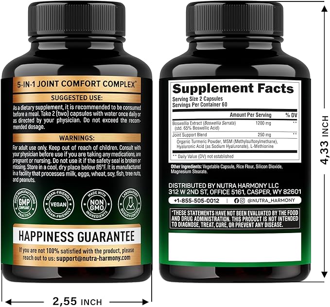 Boswellia Extract &amp Turmeric Curcumin Capsules