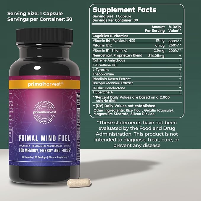 Primal Harvest Daily Two-Step Routine | Ashwagandha + Mind Fuel | 2 Pack | 30 Day Supply