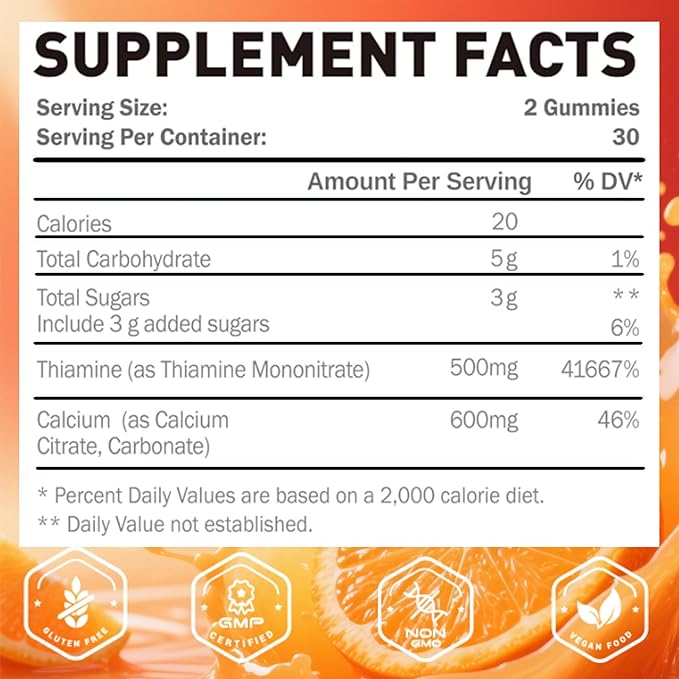 Vitamin B1 Gummies 500mg &amp Oregano Oil Gummies 300mg