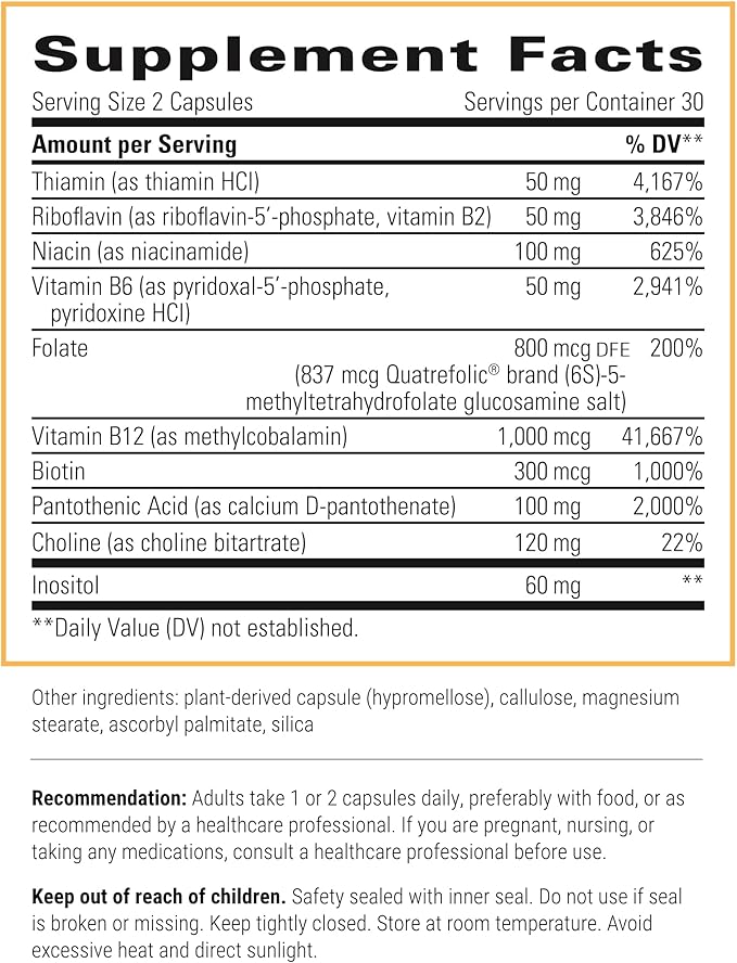 Integrative Therapeutics Bundle with Active B-Complex 60 Capsules &amp CoQ10 (100mg) 60 Softgels - Active B-Complex to Support Energy Metabolism* - CoQ10 to Support Heart &amp Brain Health*
