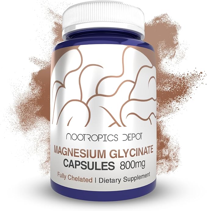Magnesium Glycinate Capsules | 360 Count | Mineral Supplement | Magnesium Supplement | Supports Heart Muscle Nerve and Bone Health