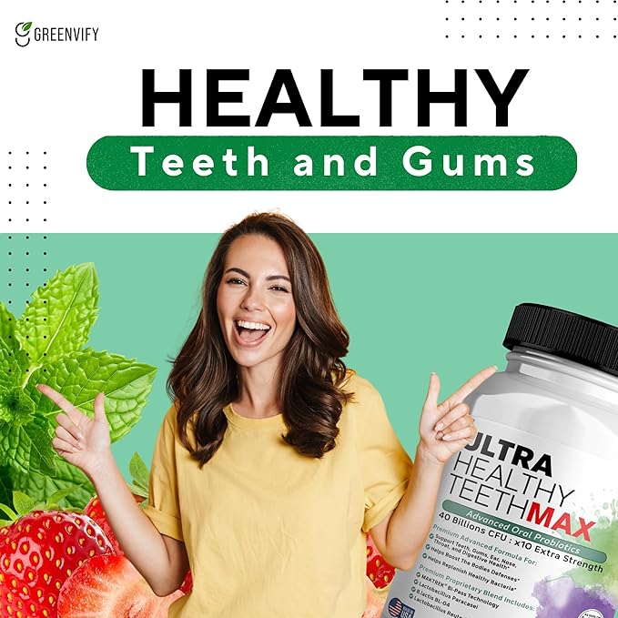 Ultra Healthy Teeth Max Probiotic Supplement 40 Billion CFU 60 Capsules Advanced Oral Health Formula (3)