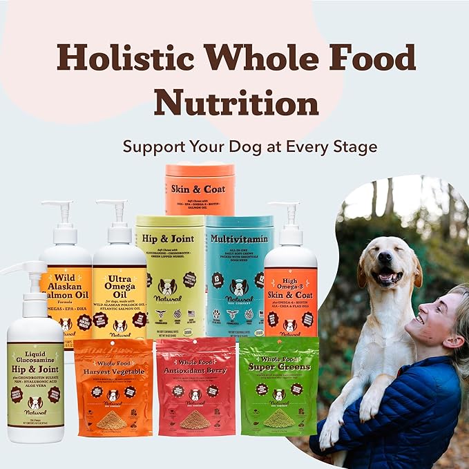 Natural Dog Company Liquid Glucosamine for Dogs Hip &amp Joint Oil Extra Strength Cartilage Joint Supplement for Dogs Helps Mobility Eases Occasional Stiffness Glucosamine Chondroitin 32 oz.