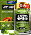 Liposomal NMNH Supplement 300mg – Boosts NAD Anti-Aging Energy &amp Focus – NMM Capsules Alternative to for Cellular Vitality – Third-Party Tested 60 Vegan Capsules | 1 Pack