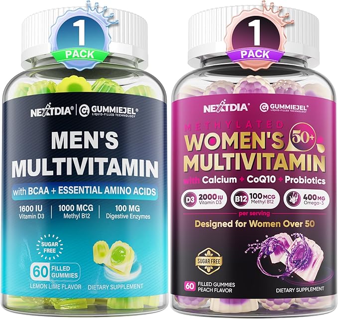 Women 50 Plus Multivitamin Gummies 60 Count + Mens Multivitamin Gummies 60 Count