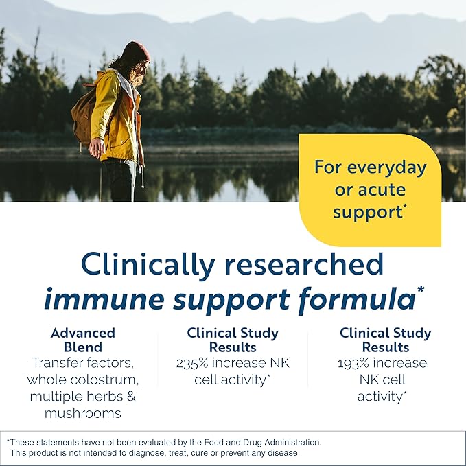 Researched Nutritionals Liposomal Glutathione (450mg) + Colostrum &amp Mushrooms Supplement for Immune Support - Enhanced Immunity Duo - Tri-Fortify Orange + Transfer Factor Multi-Immune (2 Piece Set