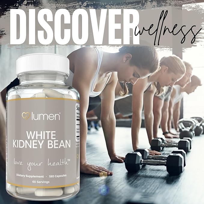 Lumen Naturals White Kidney Bean for Women - 1800mg Per Serving - Veggie Capsules - 180 Count - 60 Servings