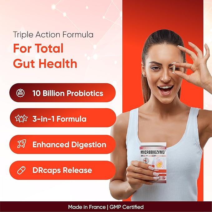ERIC FAVRE Probiotics for Women Digestive Health – Triple Action with Prebiotics and Postbiotics Reduces Bloating &amp Gas – Vegan Probiotic Capsules – 30 Count