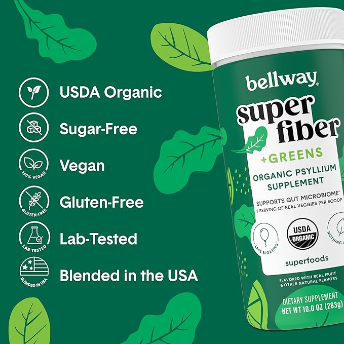 Bellway Super Fiber Powder + Fruit Pineapple Passion Fruit Super Fiber + Greens