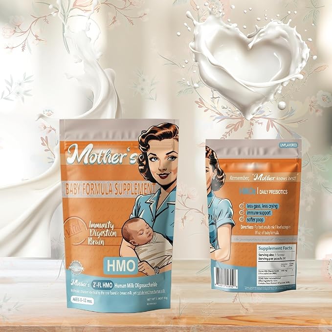 Mother's 2'-FL HMO Infant Prebiotic Powder - Gut Health&amp Immune Support Supplement 90g Vegan Non-GMO