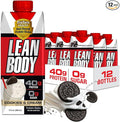 Labrada Lean Body Ready-to-Drink Cookies and Cream Protein Shake 40g Protein Whey Blend  0 Sugar Gluten No 22 Vitamins &amp Minerals (Recyclable Carton &amp Lid - Pack of 12) LABRADA  17 Fl O