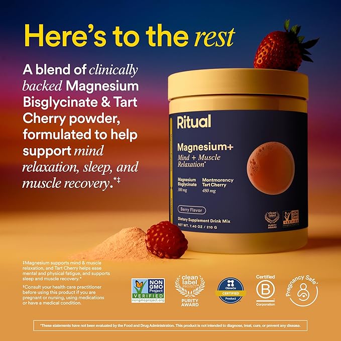 Ritual Foundational Wellness Duo Essential Multivitamin for Women 18+ to Support Foundational Health and Magnesium+ Drink Mix for Mind and Muscle Relaxation 30 Day Supply