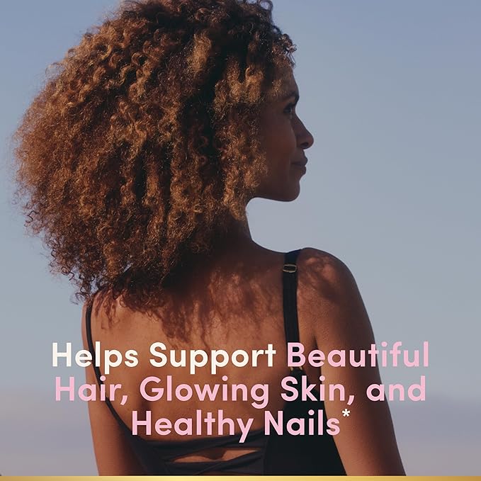 Nature's Bounty Optimal Solutions Hair Skin and Nails Pectin Gummies 2500 mcg Biotin Per Serving No Stick Gummy Vegetarian Formula Strawberry Flavor 200 Count 100 Total Servings (Pack of 2)