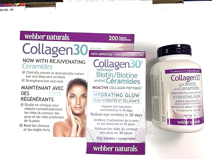Webber Naturals Collagen 30 with Biotin and Ceramides 200 Tablets