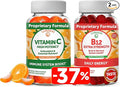 Lunakai Vitamin C and Vitamin B12 3000 mcg Gummies Bundle for Adults - Organic VIT C Vegan Chewable Gummy Vitamins - Energy Support and Bone Health