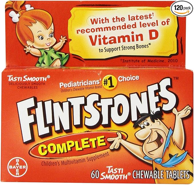 Flintstones Chewable Tablets Complete 60 ea (Pack of 2)