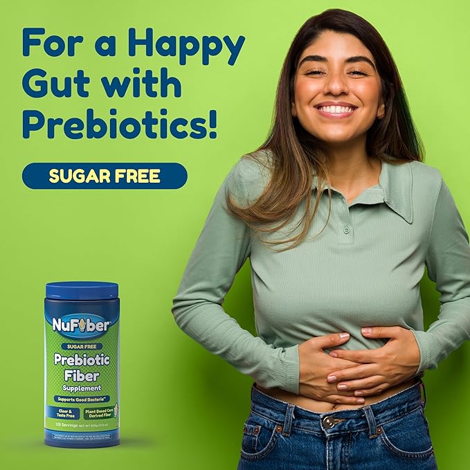 Fiber Supplement Daily Prebiotic Fiber 125 Servings Clear Grit &amp Taste Free No Gluten &amp Sugar Plant Based Corn Powder to Support Digestive &amp Gut Health