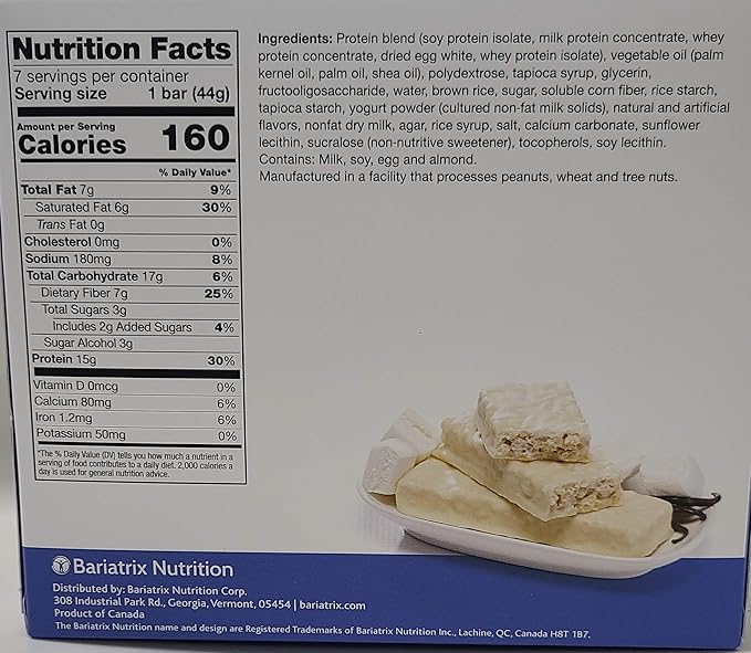 3 Box Value Pack (21 Servings) Proti Fit VLC - Fluffy Vanilla Crisp Low-Carb 15g Protein Diet Bar - High Fiber Weight Loss Snack/Post Workout Protein Bar Bar - Gluten Free
