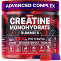 Creatine Monohydrate Gummies 5000 mg – Vegan Sugar-Free Pre Workout Creatine for Men &amp Women – Raspberry &amp BlackBerry Flavored Chewable Creatine Monohydrate 120 Gummies (30-Day Supply)