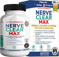 Nerve Clear Max Extra Strength Essential Vitamins &amp Minerals Nerve Health Support 60 Capsules 30-Day Supply (1)