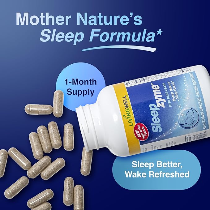 Sleepzyme &amp HEAL-N-SOOTHE Bundle – Sleep Supplement with Melatonin GABA Magnesium and L-Theanine + Joint and Mobility Supplement with Proteolytic Enzymes Turmeric Ginger Boswellia &amp Brome