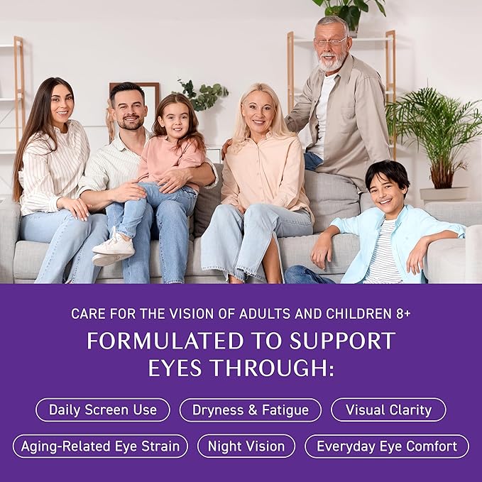 Umeken Eye Clear Dietary Supplement Blueberry Extract Lutein Zeaxanthin Ginkgo Vision Supplements for Adults Eye Vitamins 4 Months Supply 240 Tablets 2 Packs of 120