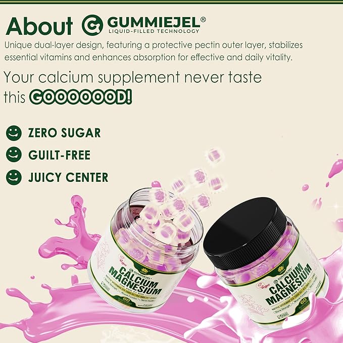 1 Pack Plant Based Calcium Gummies &amp Sulforaphane with Glutathione Gummies