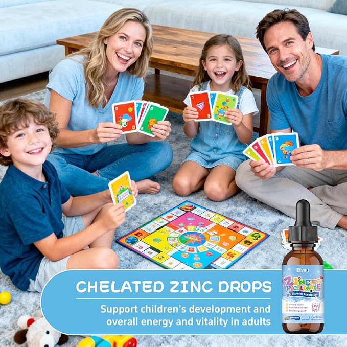 Zinc Picolinate Copper Liquid Drops Celated Zinc 30mg with Copper Selenium for Kids &amp Adults Immune Support &amp Skin Health Mixed Berry Flavor 2 FL OZ