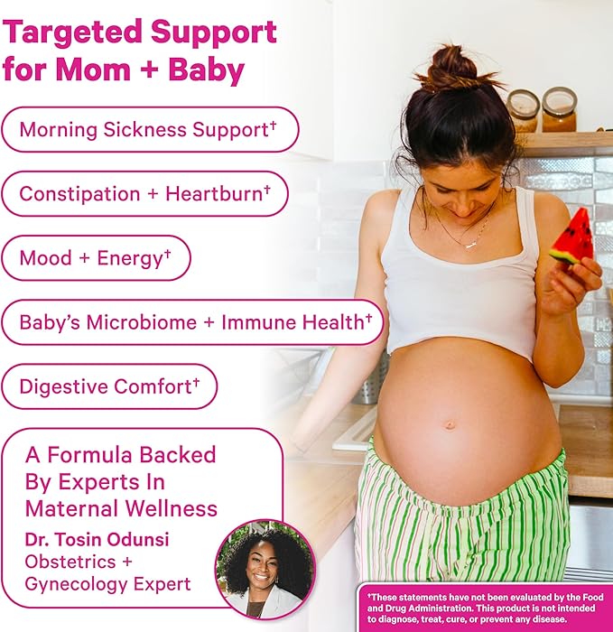Pink Stork Prenatal Probiotic Mint and Digestive Enzymes Bundle – Supports Digestion and Prenatal Wellness – Women’s Multivitamin with Folate and Enzym