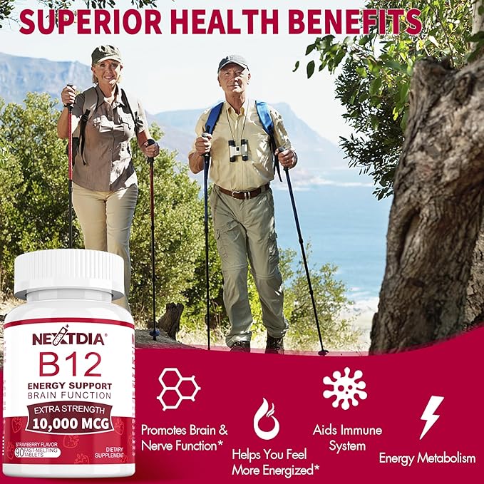 Iron Filled Gummies 26mg+ Vitamin B12 Methylcobalamin 10000 mcg Tablets
