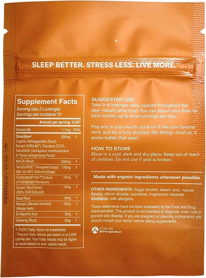Rebalance Mellomints – Fast-Absorbing Daily Lozenges for Calm &amp Focus – Helps with Mood Relaxation &amp Energy Balance – 62 Count (30 Day Supply)