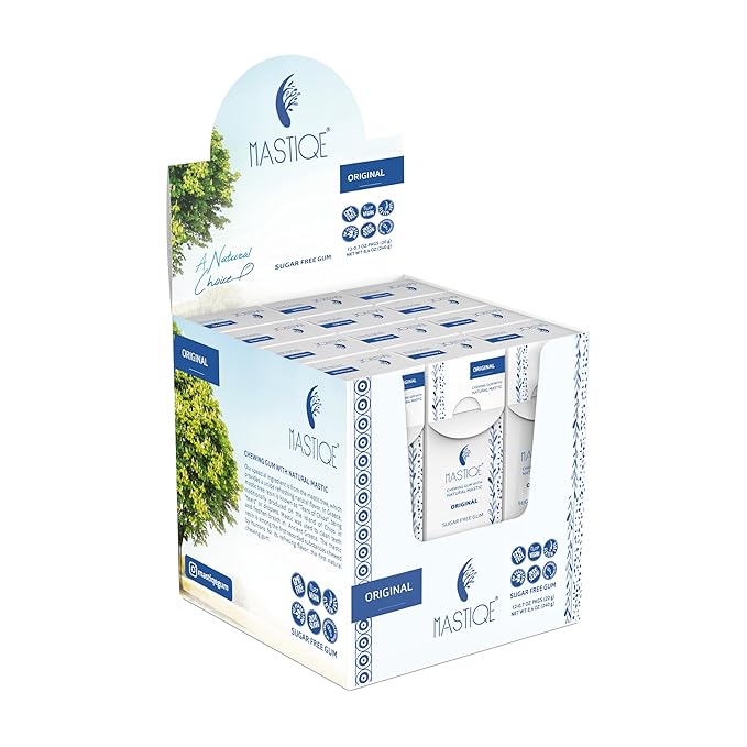 Mastiqe Sugar Free Hard Chewing Gum with Natural Mastic (Plain)