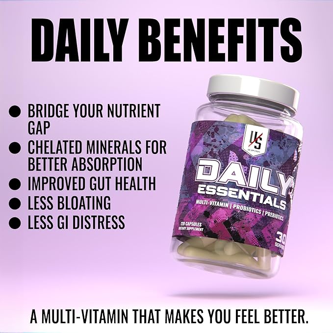 UXO Supplements Softgel Multi-Vitamin &amp Gut Health (All-in-one) Probiotics Prebiotics and Digestive Enzymes Multivitamin 120 Count