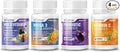 Daily Essentials Wellness Bundle for Men - Multivitamin Omega 3 Probiotic and Vitamin C Gummies - Supports Energy Heart Health &amp Immunity - 4-Pack for Daily Performance