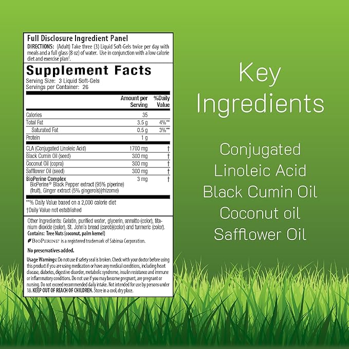 Irwin Naturals CLA Lean Body Fat Reduction – 80 Liquid Soft-Gels