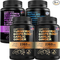MEDCHOICE Turmeric &amp Ginger (240ct) Sleep Melatonin (90ct) and Nootropic Brain (60ct) Supplement Bundle - Wellness Trio for Brain Sleep &amp Immune Support - Vegan Non-GMO Gluten-Free