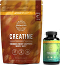 Primal Harvest Creatine Powder + Total Cleanse Support Supplement Bundle | 2-Pack | Daily Strength &amp Routine Reset Support | 30 Servings Each