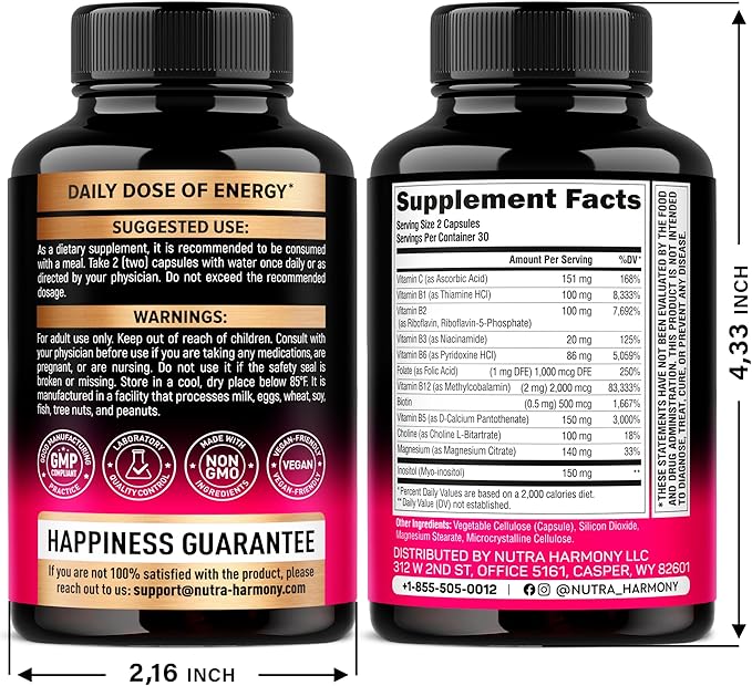 NUTRAHARMONY Vitamin B Complex &amp Multivitamins for Men