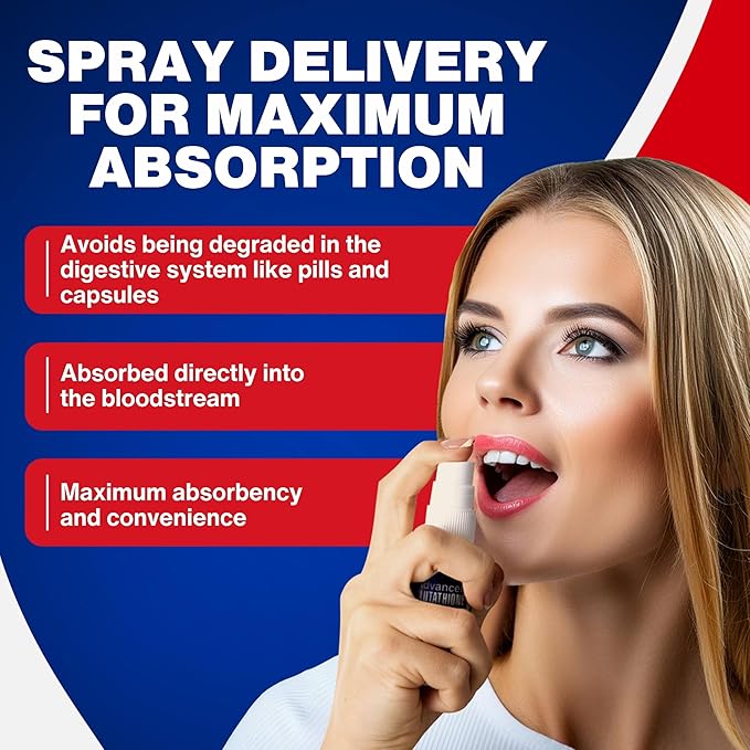 Liquid Liposomal Glutathione Spray - Maximum Absorption Glutathione Supplement with NAC Ashwagandha Glutamine Ascorbic Acid - Sublingual Easy Use - Immune &amp Detox Support - 2oz