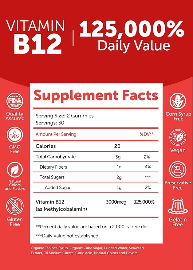 Lunakai USA Made Probiotic + Prebiotic &amp B12 Extra Strength Gummies Bundle – Digestive &amp Daily Energy Support – 60 Non-GMO Gummies Each