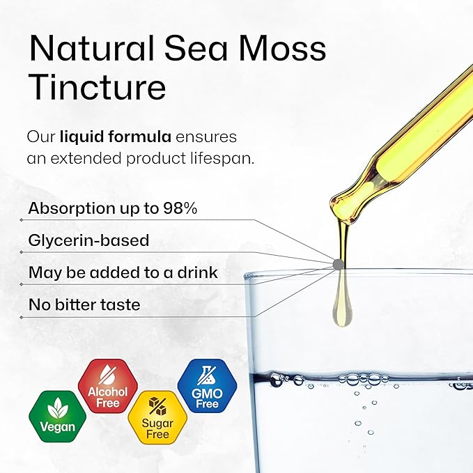 Sea Moss Tincture 4 Fl. Oz. &amp Turmeric Tincture 4 Fl. Oz.