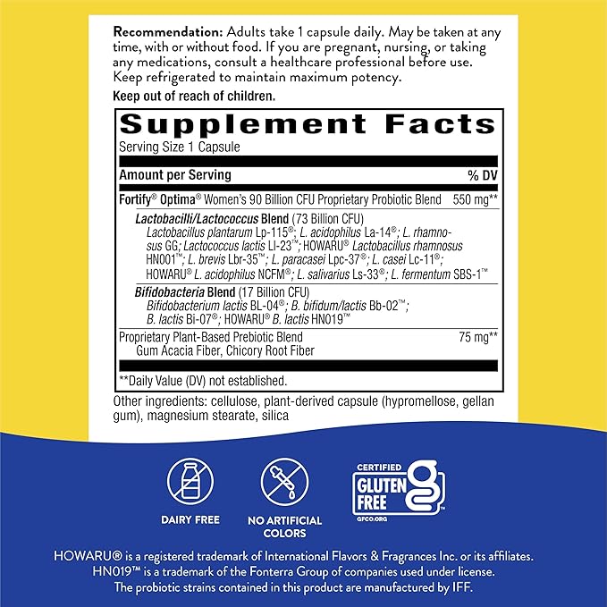 Nature's Way - Primadophilus Optima Women's 90 Billion Active Probiotics - 30 Vegetarian Capsules