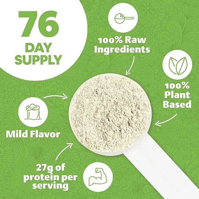 Pea Protein Powder – 5 lb Plant-Based Protein – Isolate Powder for Beverages Snacks Shakes – Clean Unflavored Taste – Diet-Friendly and Easy to Digest – Resealable Pouch